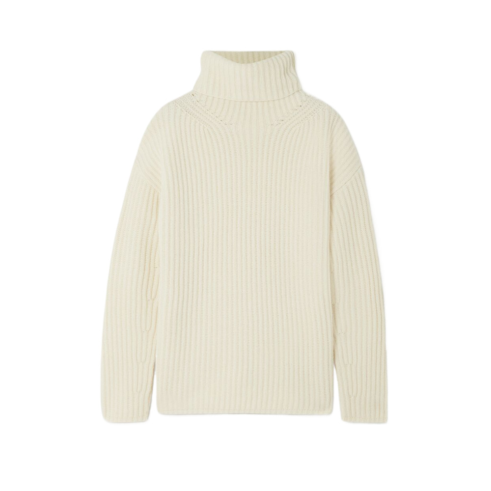 Joseph Ribbed Merino Wool Turtleneck Sweater Size S